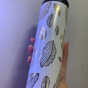 STARBUCKS STAINLESS STEEL TUMBLER GOLD LEAF